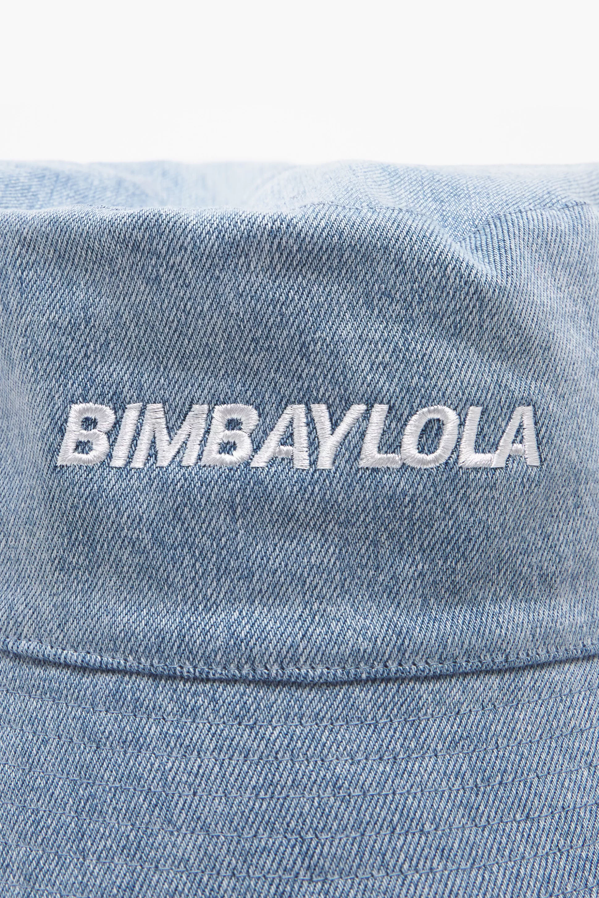 Hot BIMBA Y LOLA Bone Bucket Denim Logo Blue