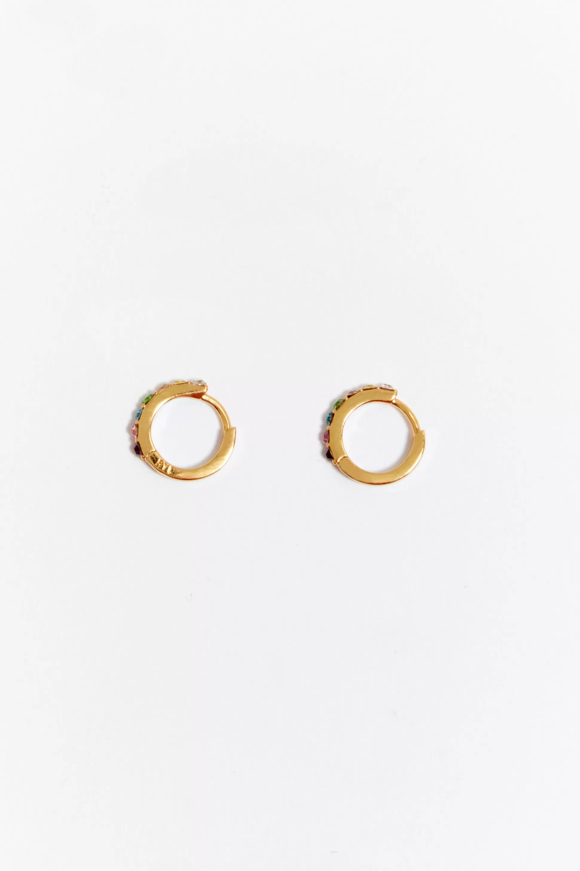 New BIMBA Y LOLA Brincos Argola Mini Dourada Gold