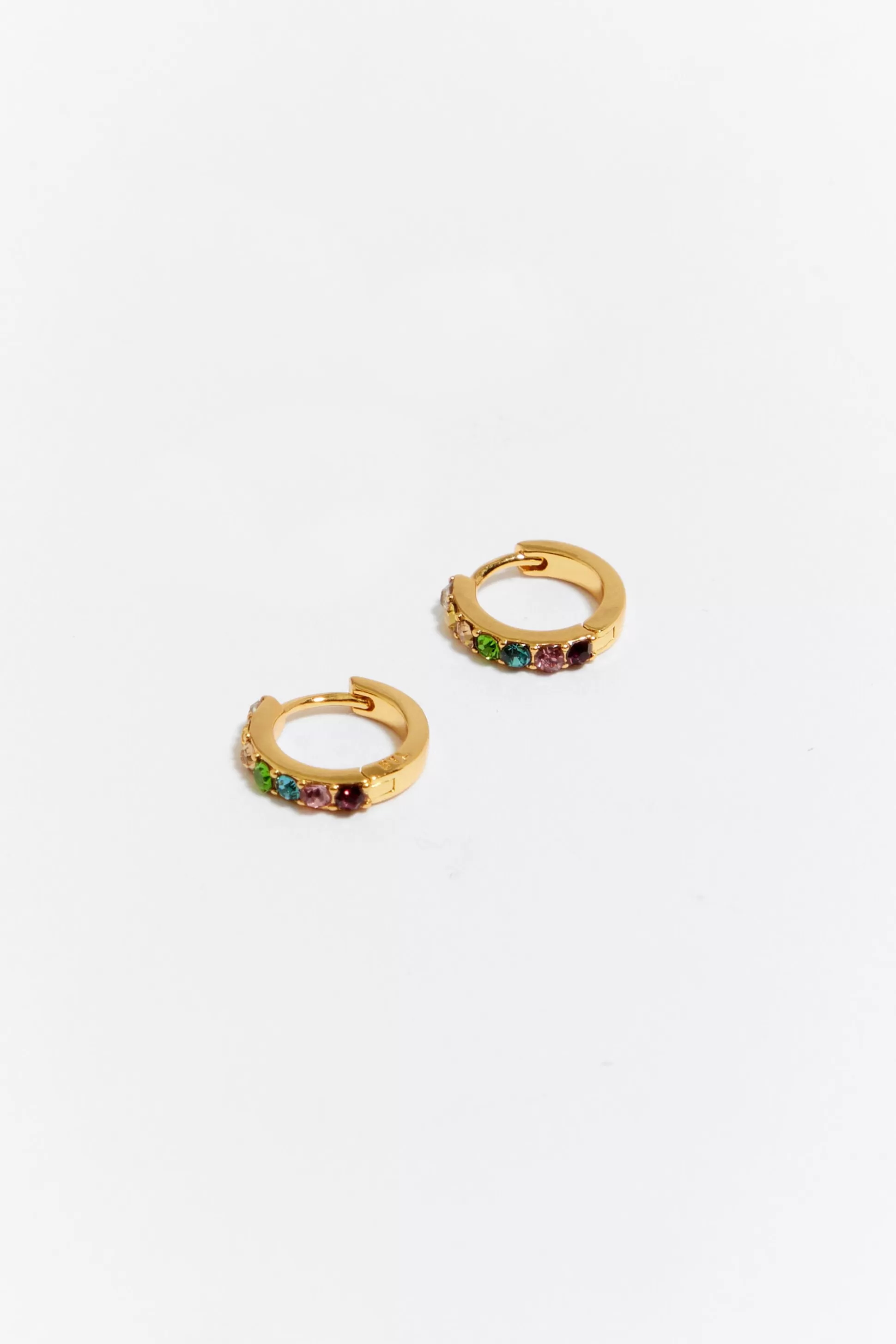New BIMBA Y LOLA Brincos Argola Mini Dourada Gold