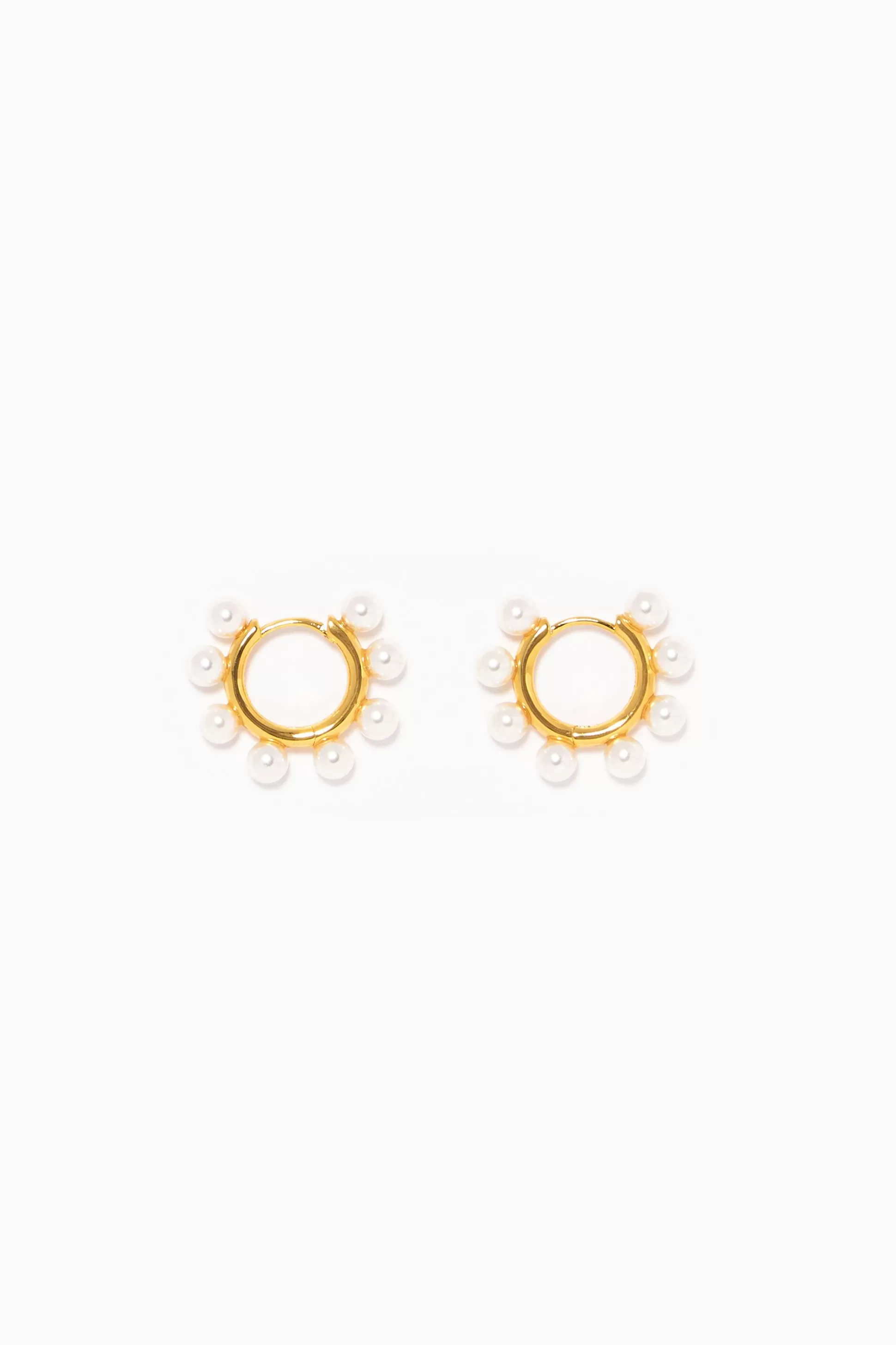 Flash Sale BIMBA Y LOLA Brincos Argolas Mini Dourados Perolas Pearl