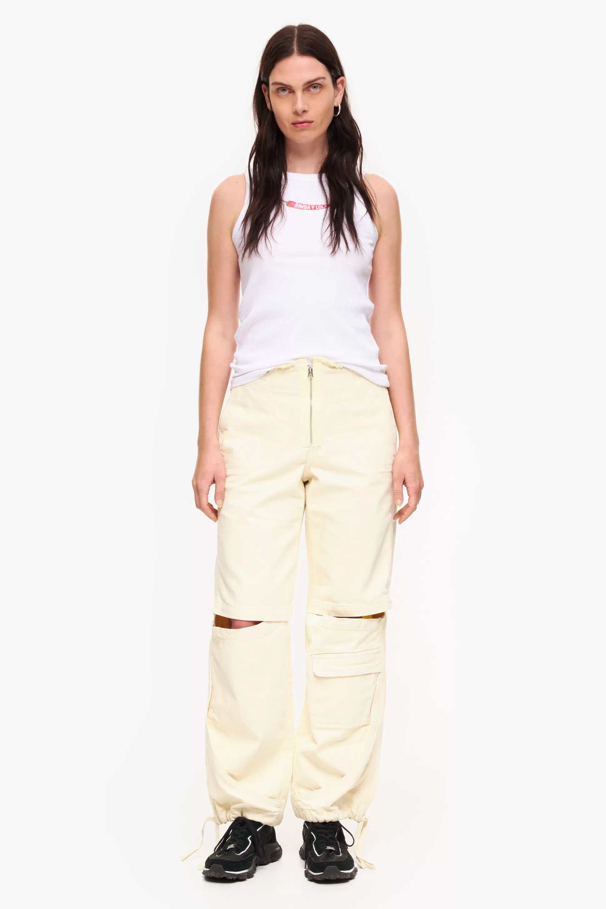 New BIMBA Y LOLA Cargo - Jeans Largos Manteiga Butter