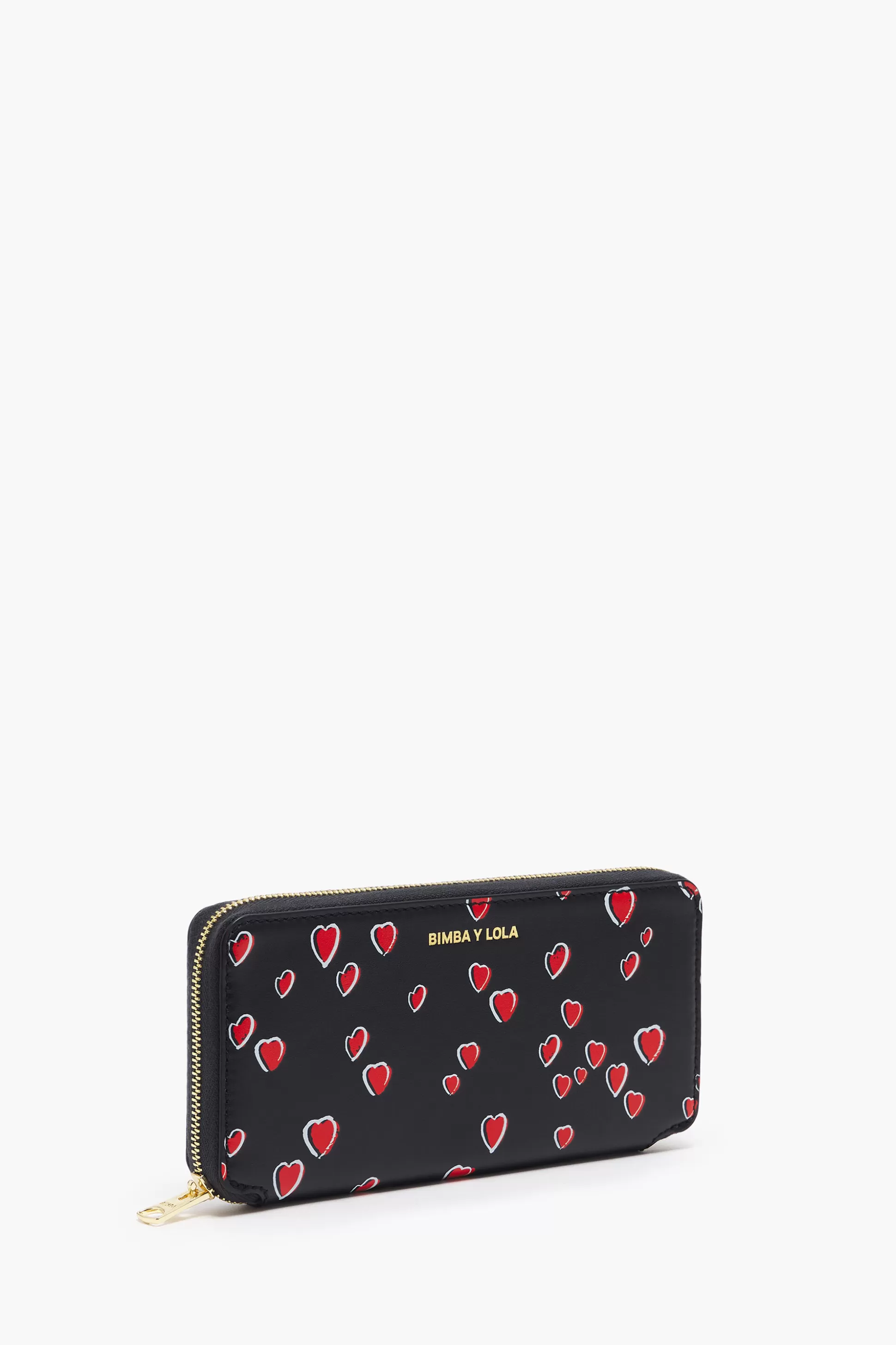 Sale BIMBA Y LOLA Carteira Pele Small Hearts Preta Small Hearts Black