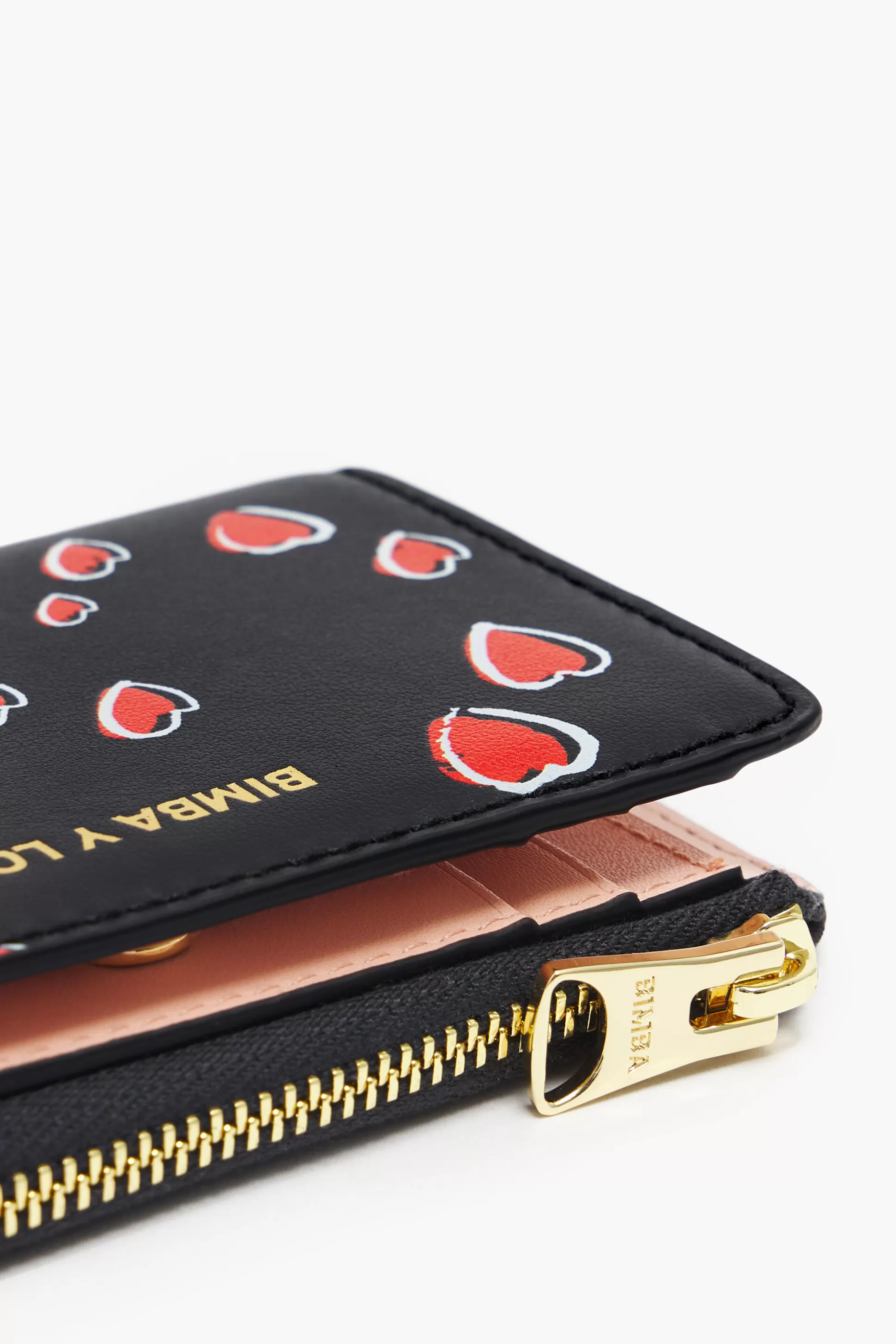 Shop BIMBA Y LOLA Carteira Pele Small Hearts Preta Small Hearts Black
