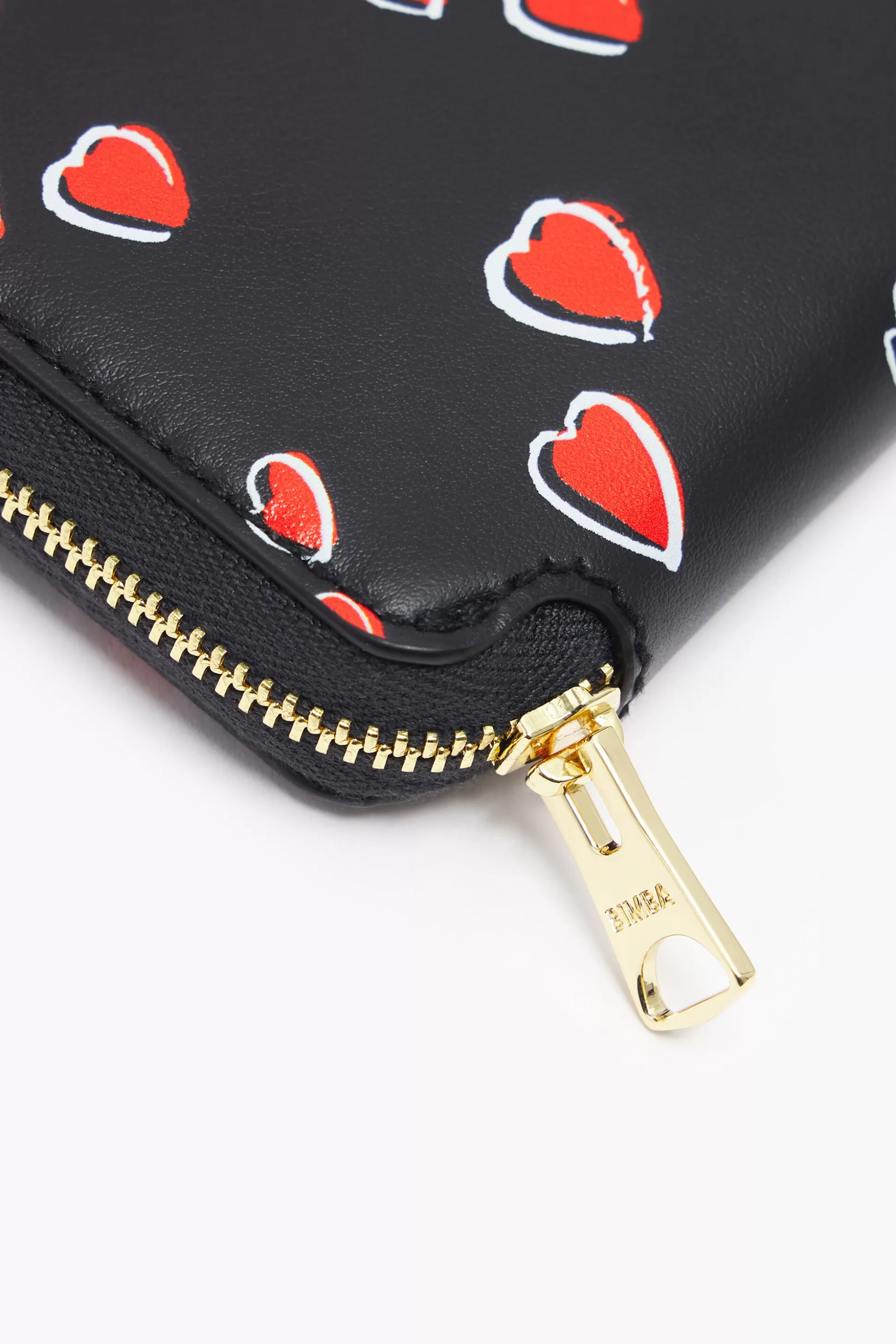 Sale BIMBA Y LOLA Carteira Pele Small Hearts Preta Small Hearts Black