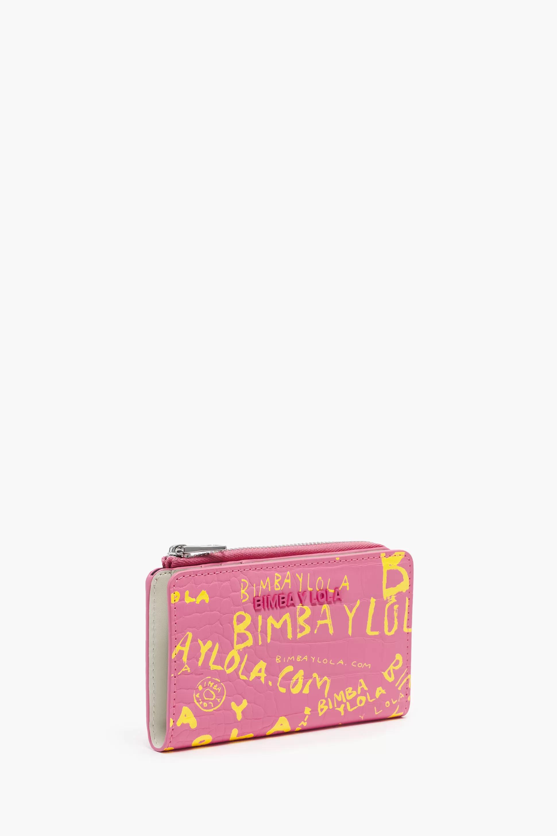 New BIMBA Y LOLA Carteira Retangular Crocodilo Print Rosa Bimbaylola.Com Light Pink