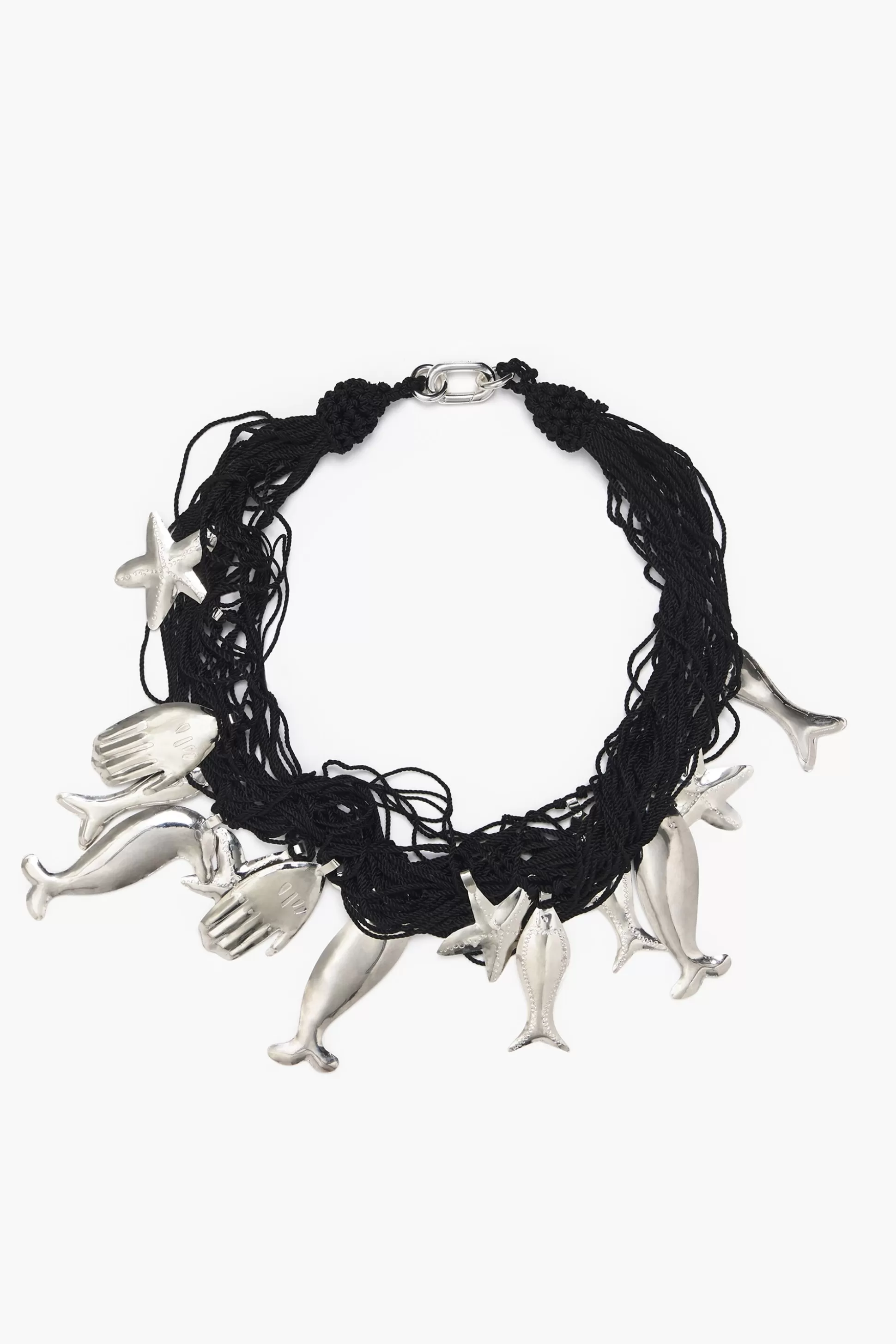 Online BIMBA Y LOLA Colar Comprido Golfinhos Cordao Preto Black