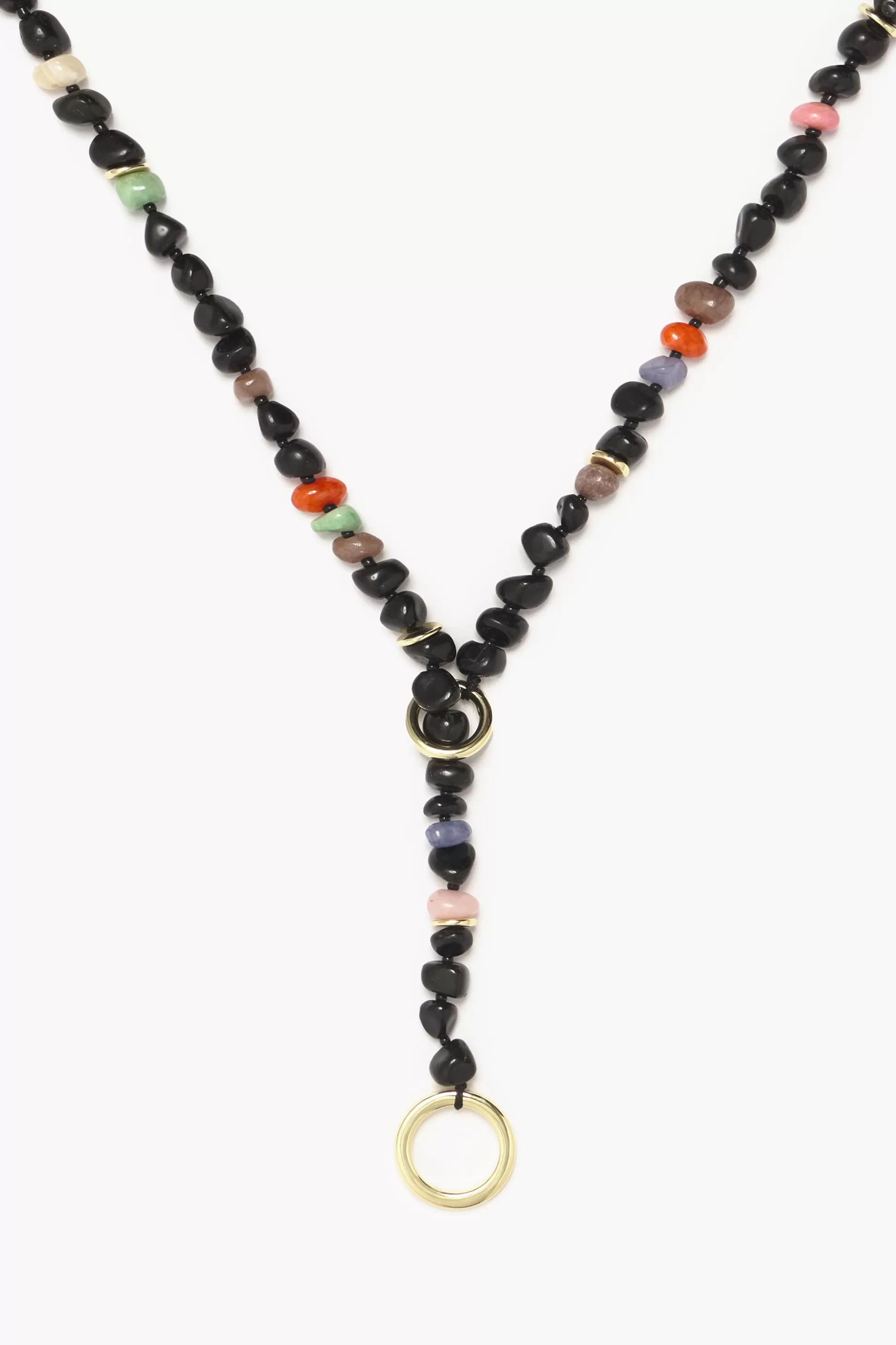 Shop BIMBA Y LOLA Colar Comprido Pedras Preto Black