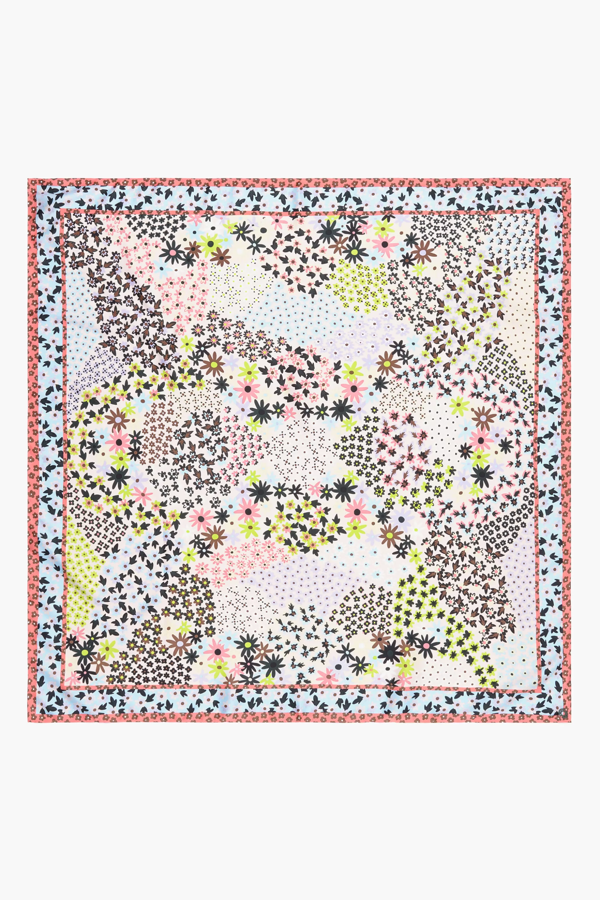 Outlet BIMBA Y LOLA Lenco Flores Geometrico Branco Off White