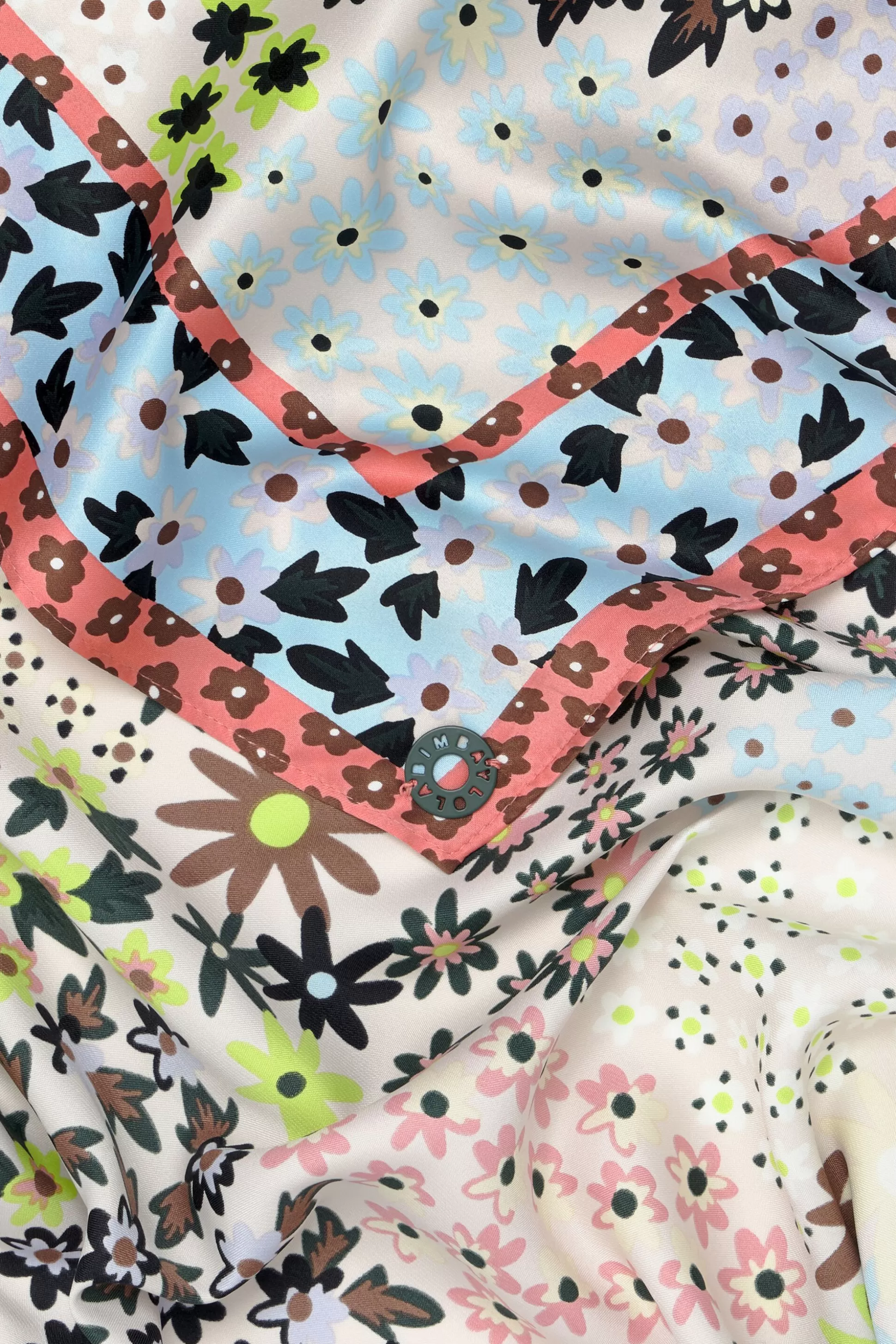 Outlet BIMBA Y LOLA Lenco Flores Geometrico Branco Off White