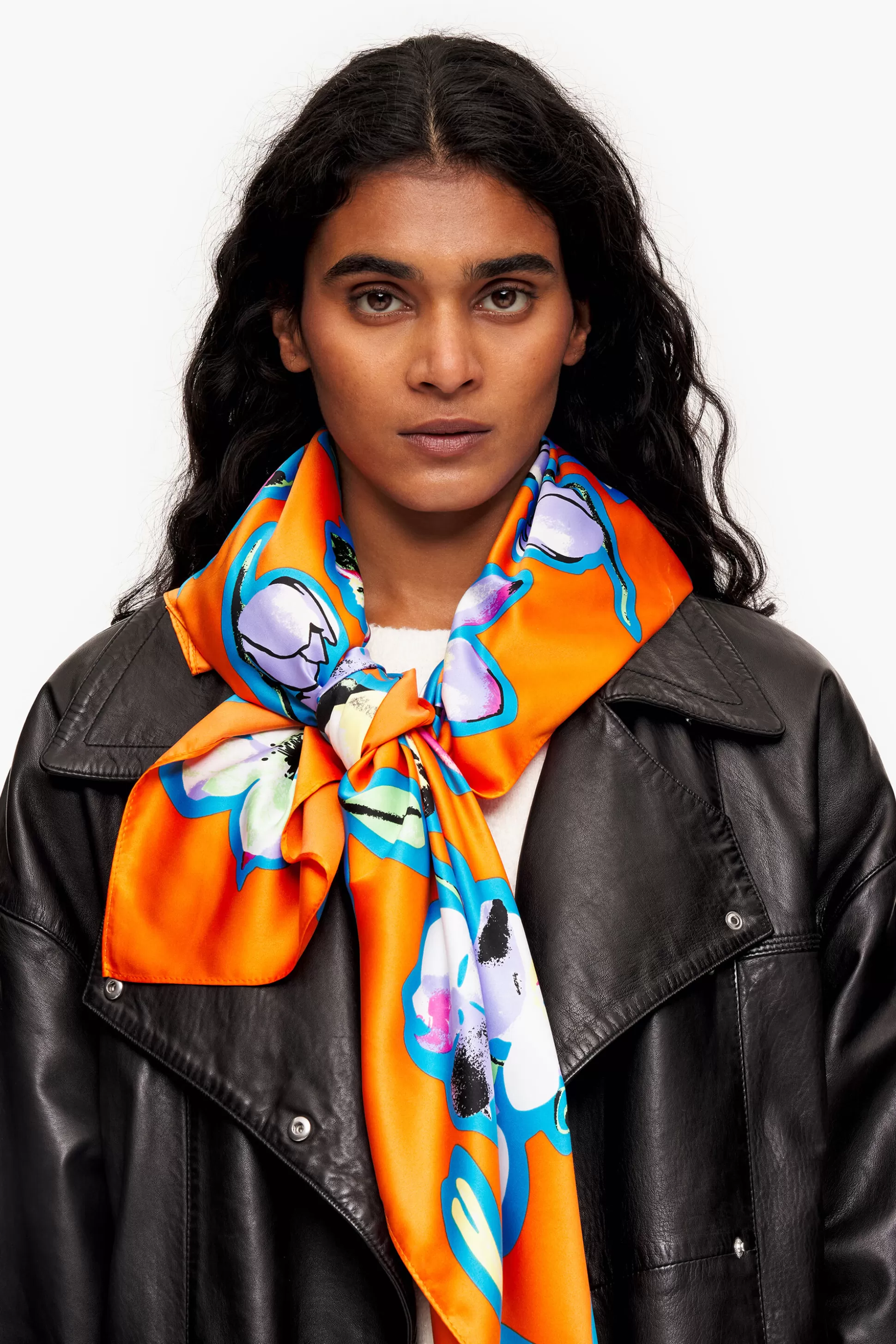 Clearance BIMBA Y LOLA Lenco Flores Laranja Orange