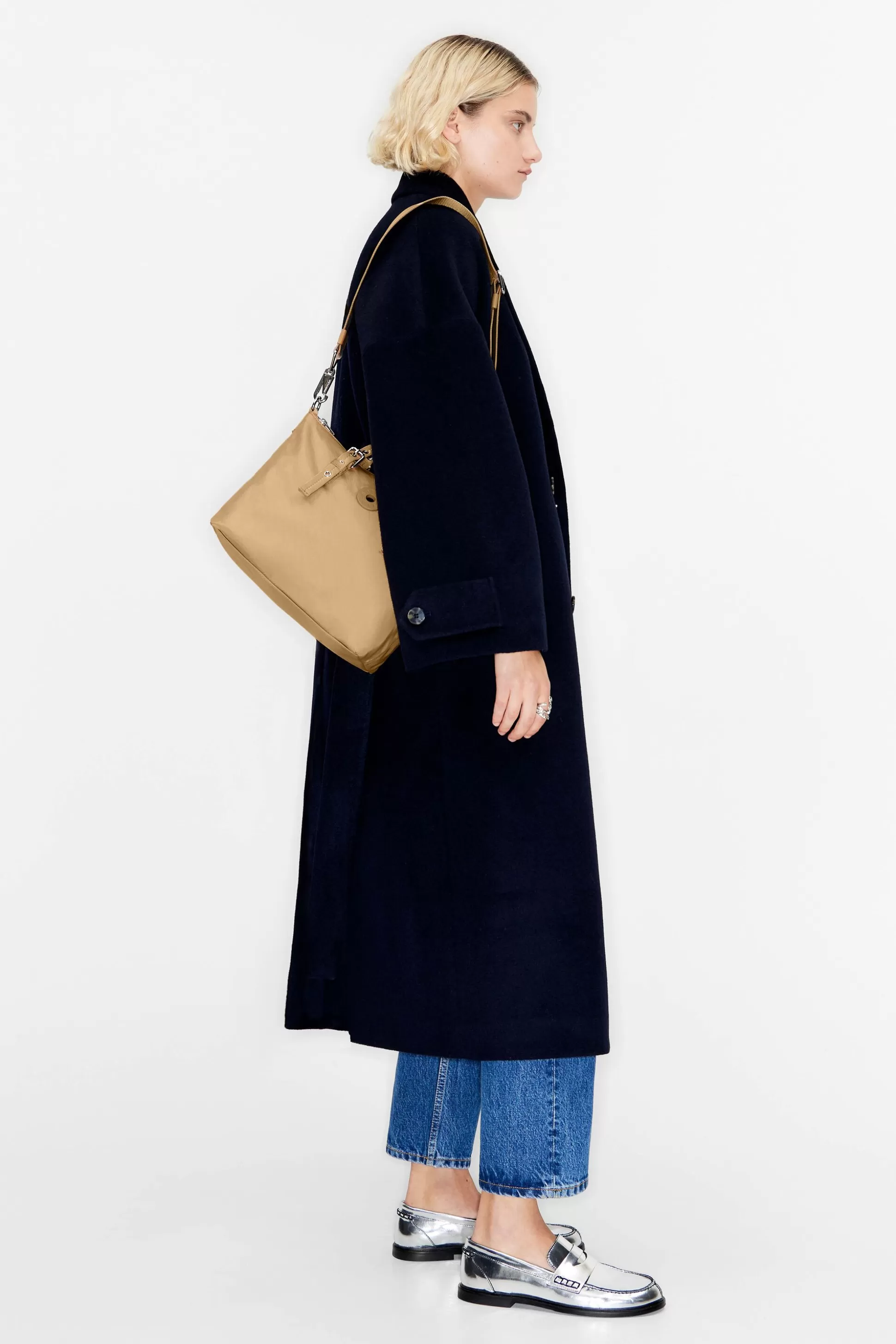 Online BIMBA Y LOLA Mala Tote M Nylon Torrada Tan