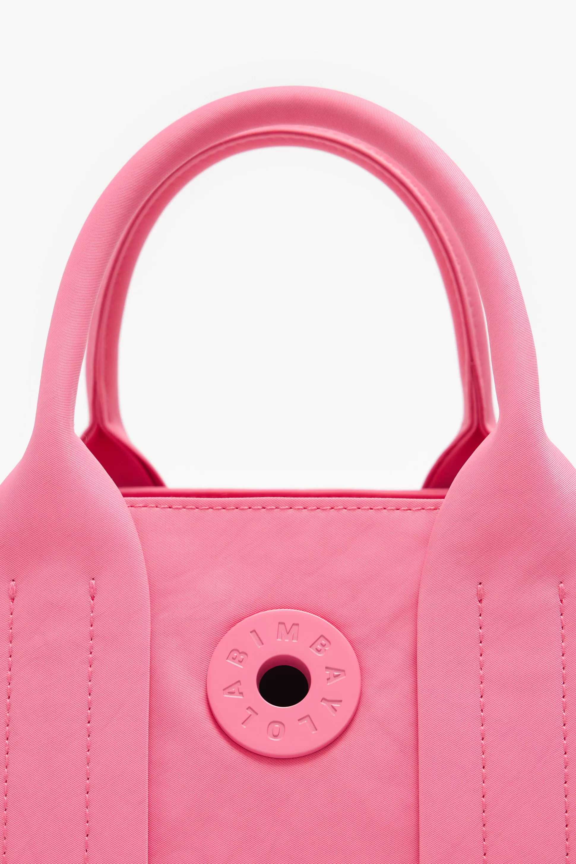 New BIMBA Y LOLA Mala Tote S Nylon Rosa Chewing Gum Pink