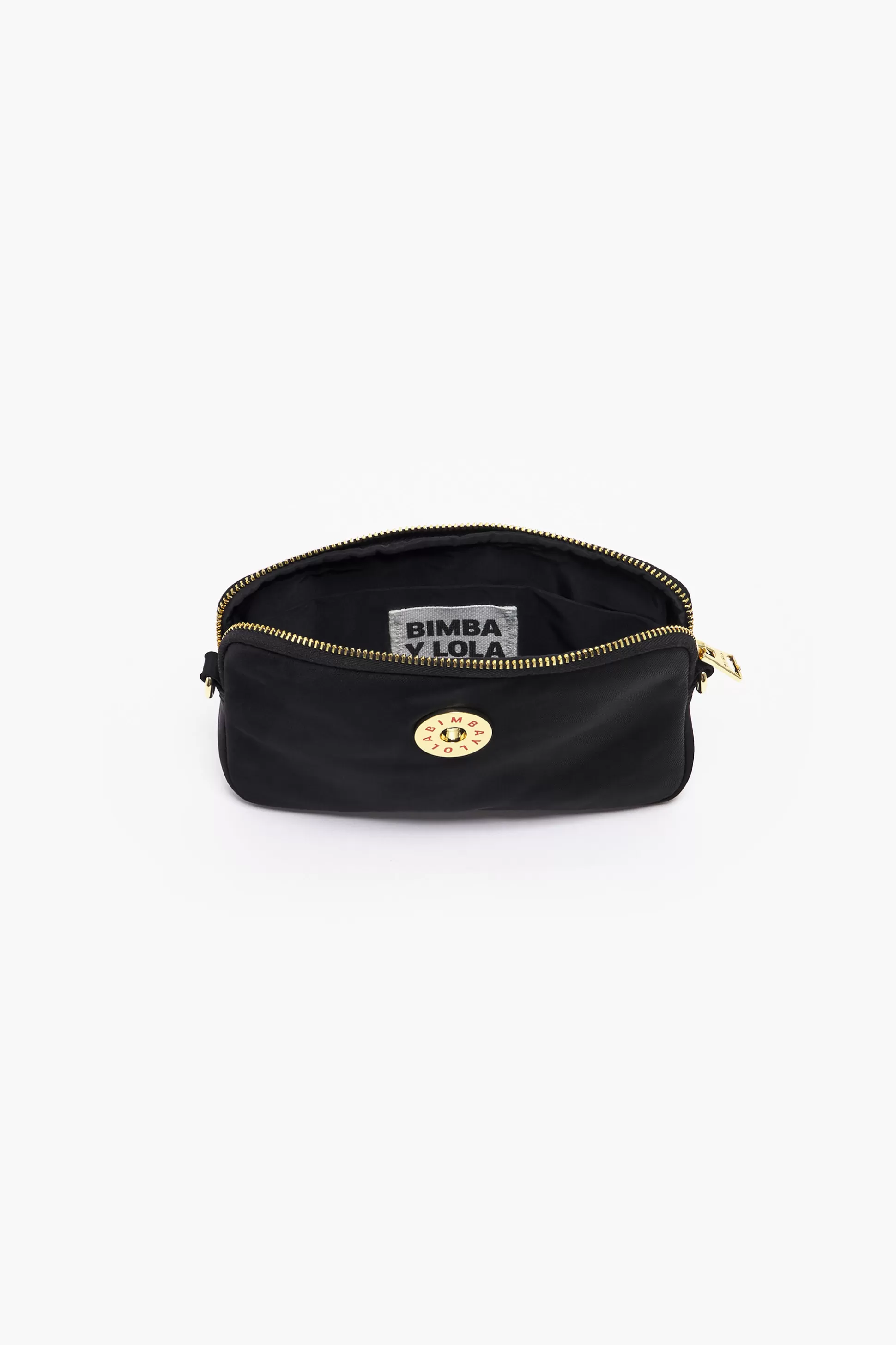 Store BIMBA Y LOLA Minimala Retangular Nylon Preta Black