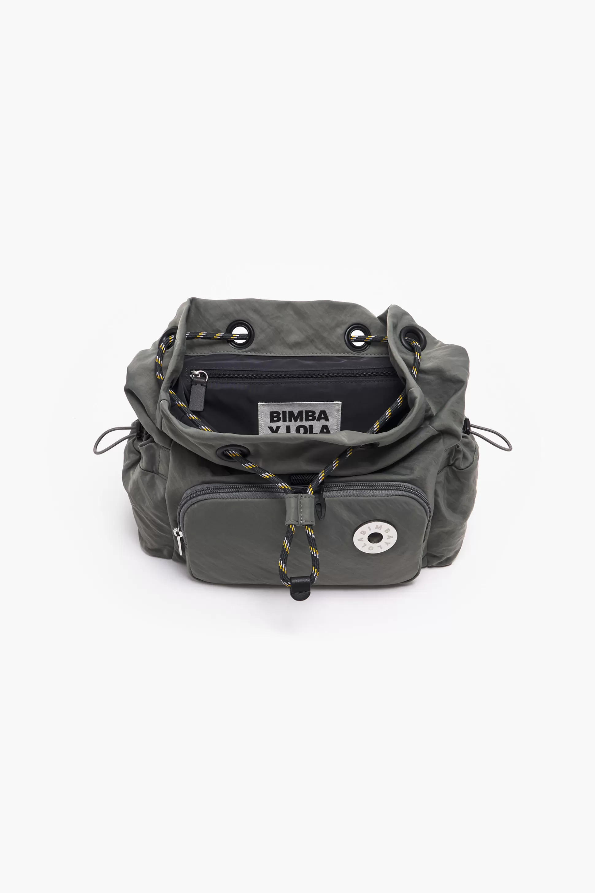 Shop BIMBA Y LOLA Mochila Retangular M Verde Greenish Grey