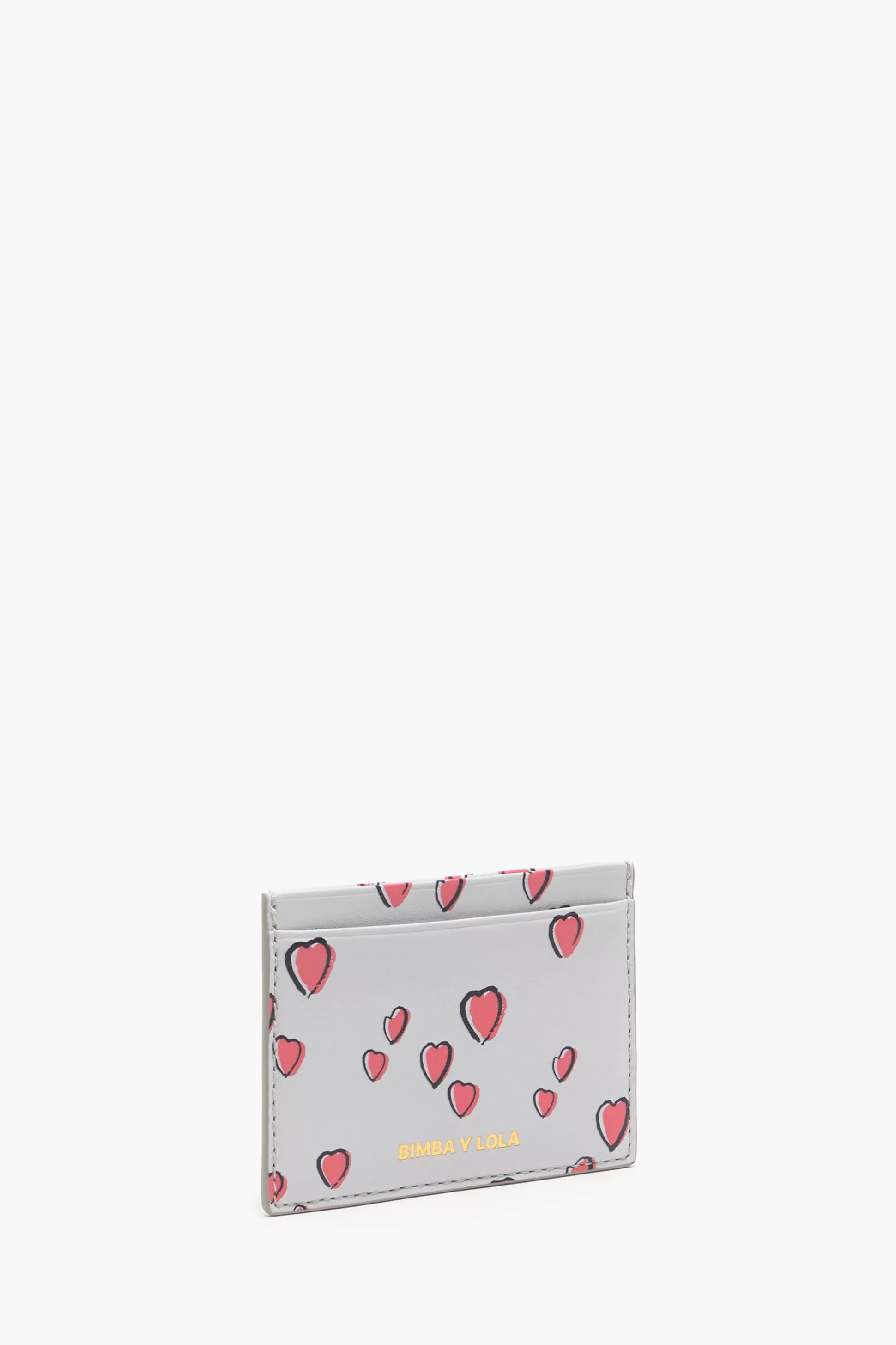 Sale BIMBA Y LOLA Porta-cartões Pele Print Small Hearts Cinzento Small Hearts Light Grey