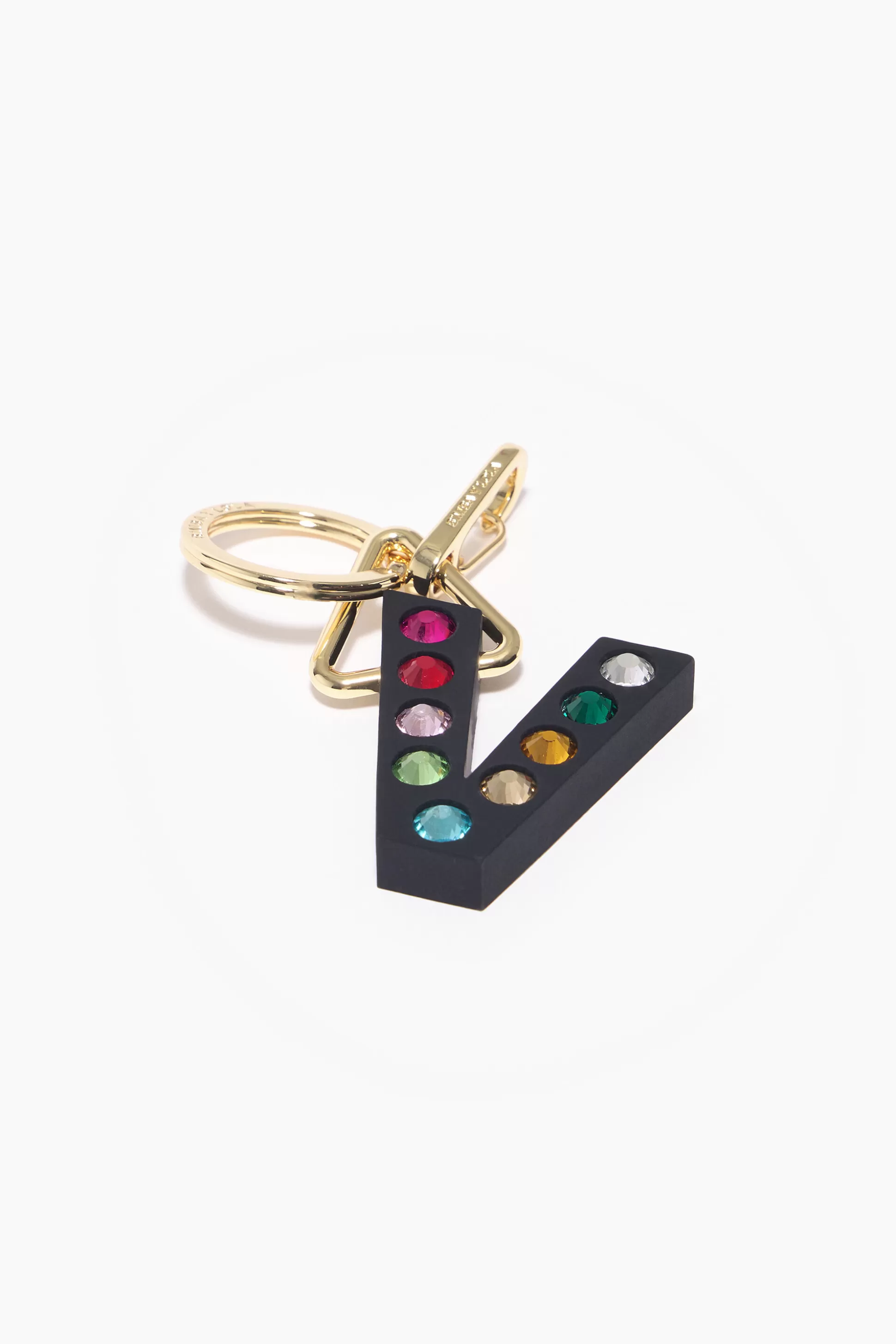 New BIMBA Y LOLA Porta-Chaes Silicone Letra V