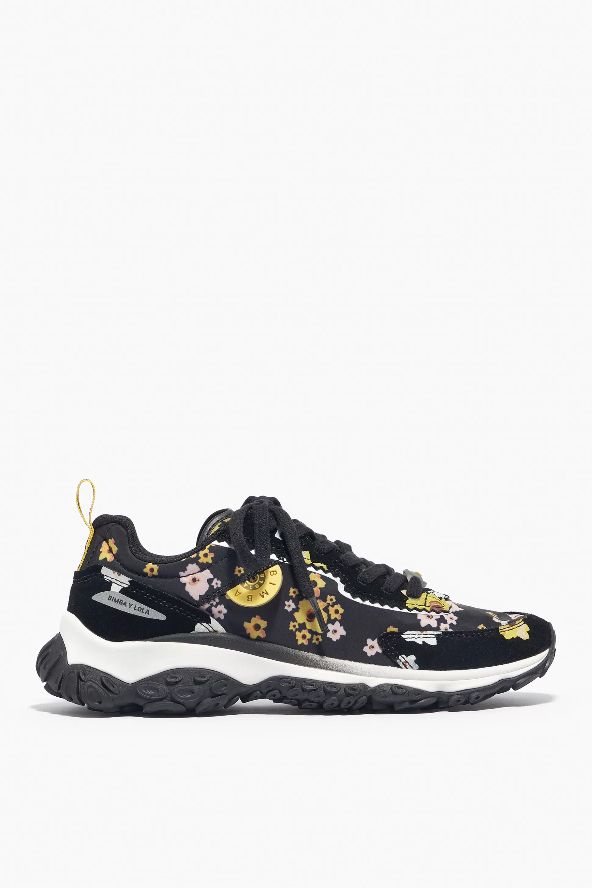 Outlet BIMBA Y LOLA Sapatilha Runner Polvo Acrylic Flowers Preta Acrylic Flowers Black