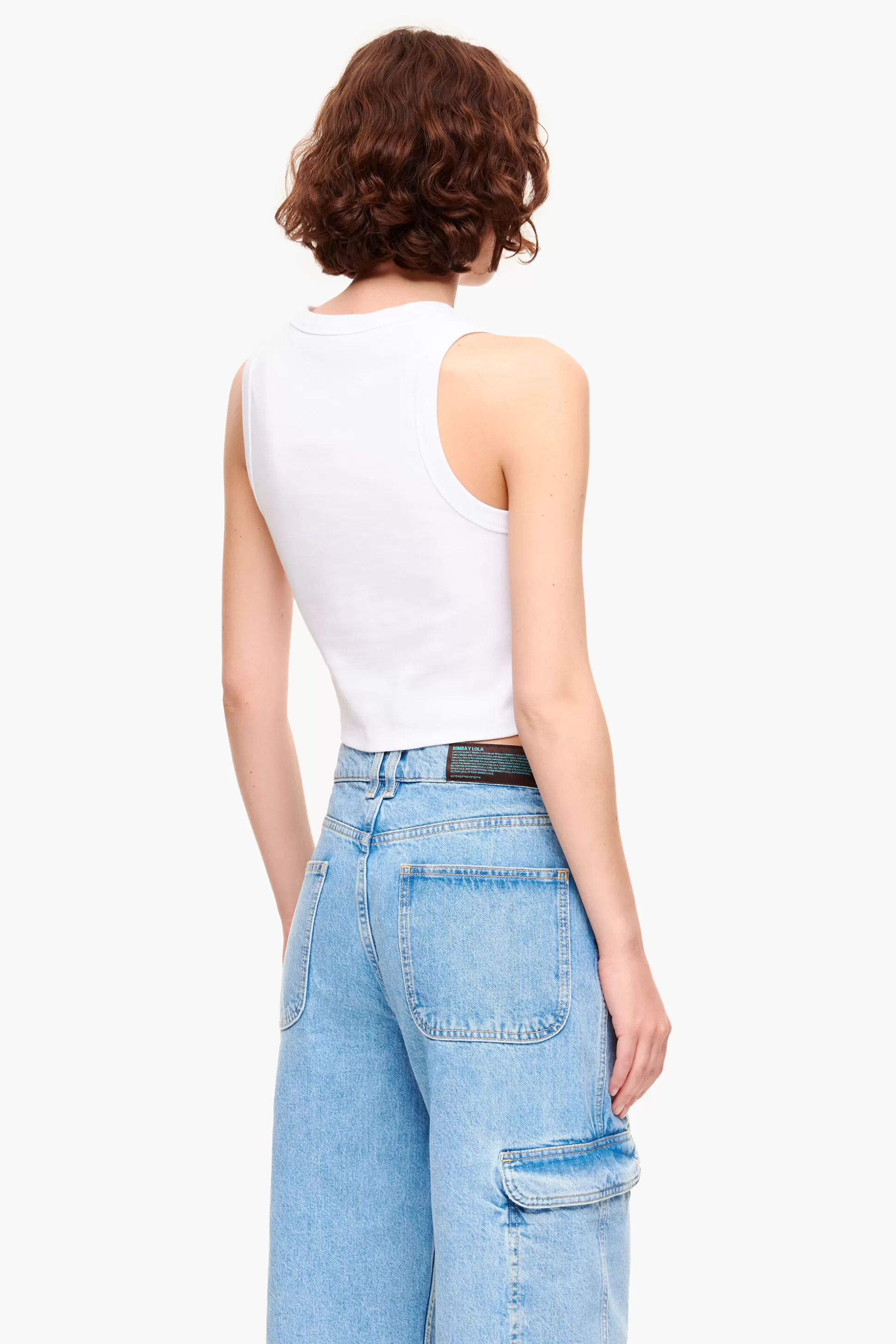 Sale BIMBA Y LOLA Top Logo Bimba Melancia Branco White