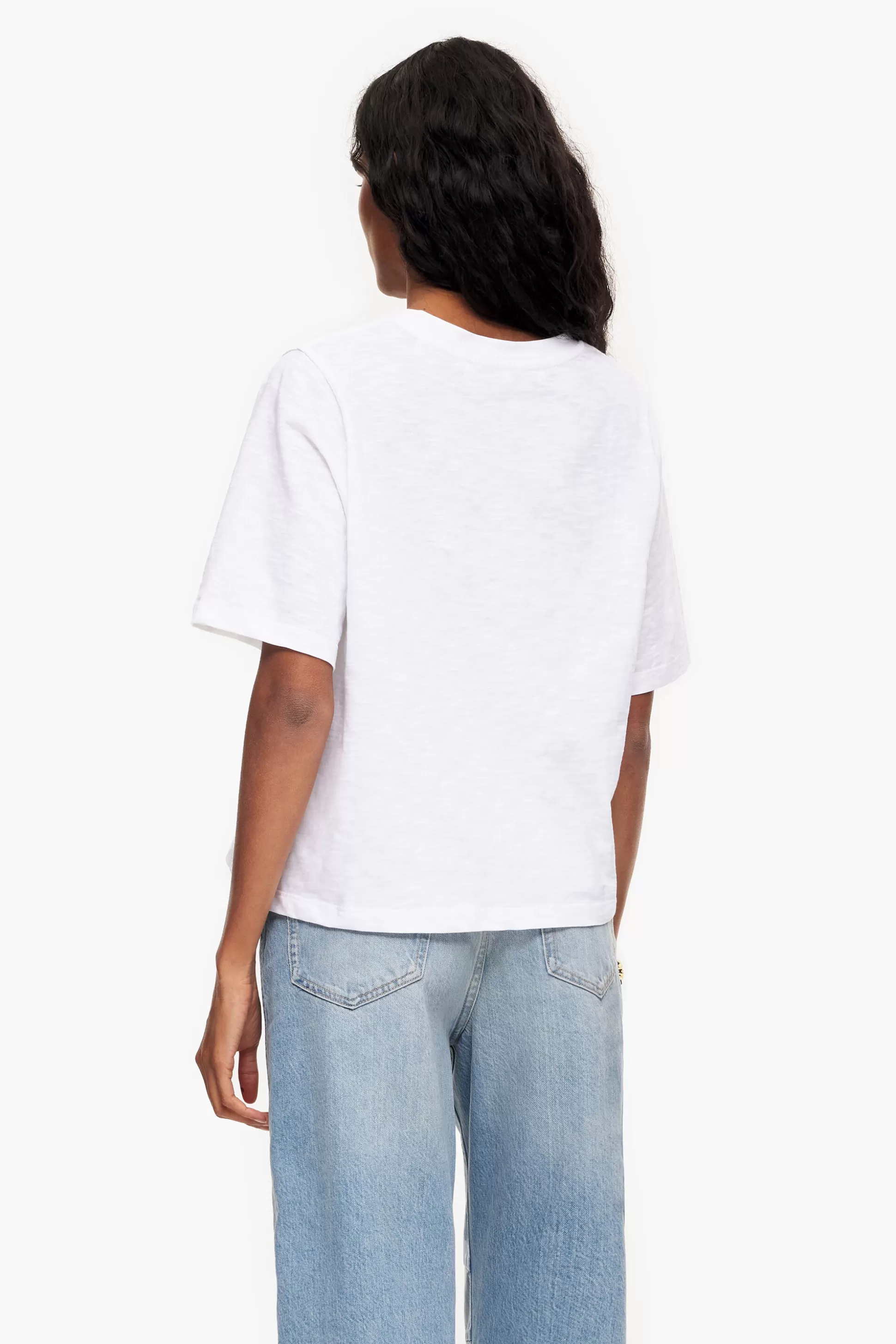 Hot BIMBA Y LOLA T-Shirt Evase Algodao Branca White