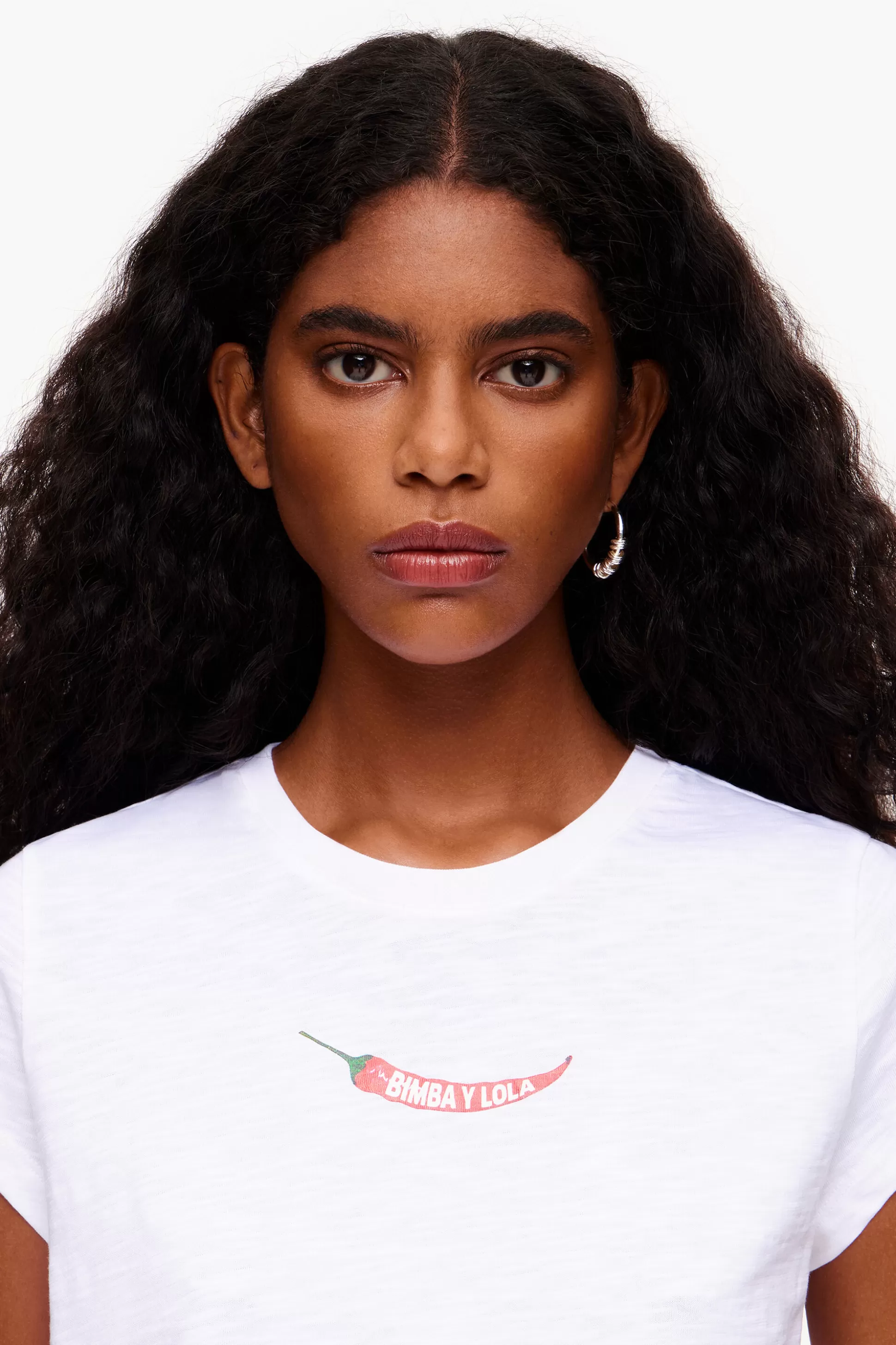 New BIMBA Y LOLA T-Shirt Malagueta Branca White