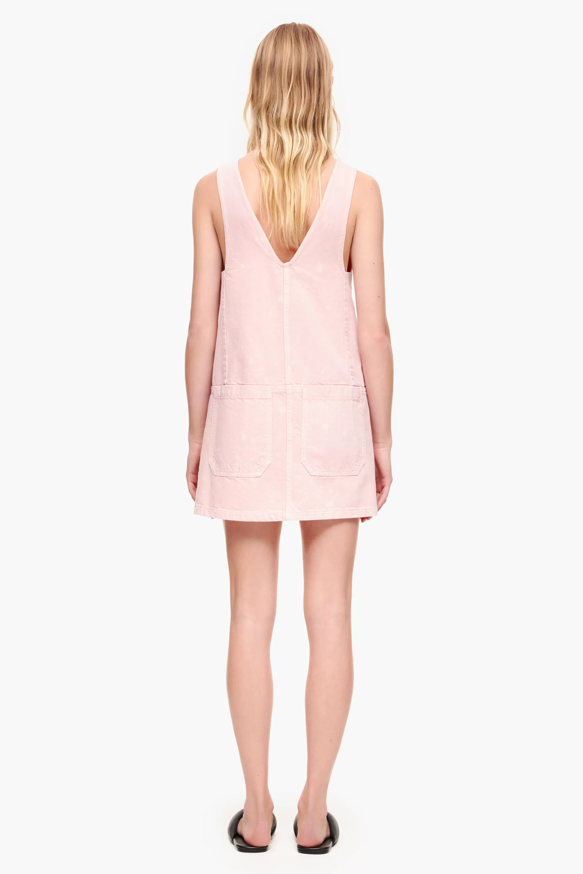 Sale BIMBA Y LOLA Vestido De Ganga Curto Rosa-Claro Light Pink