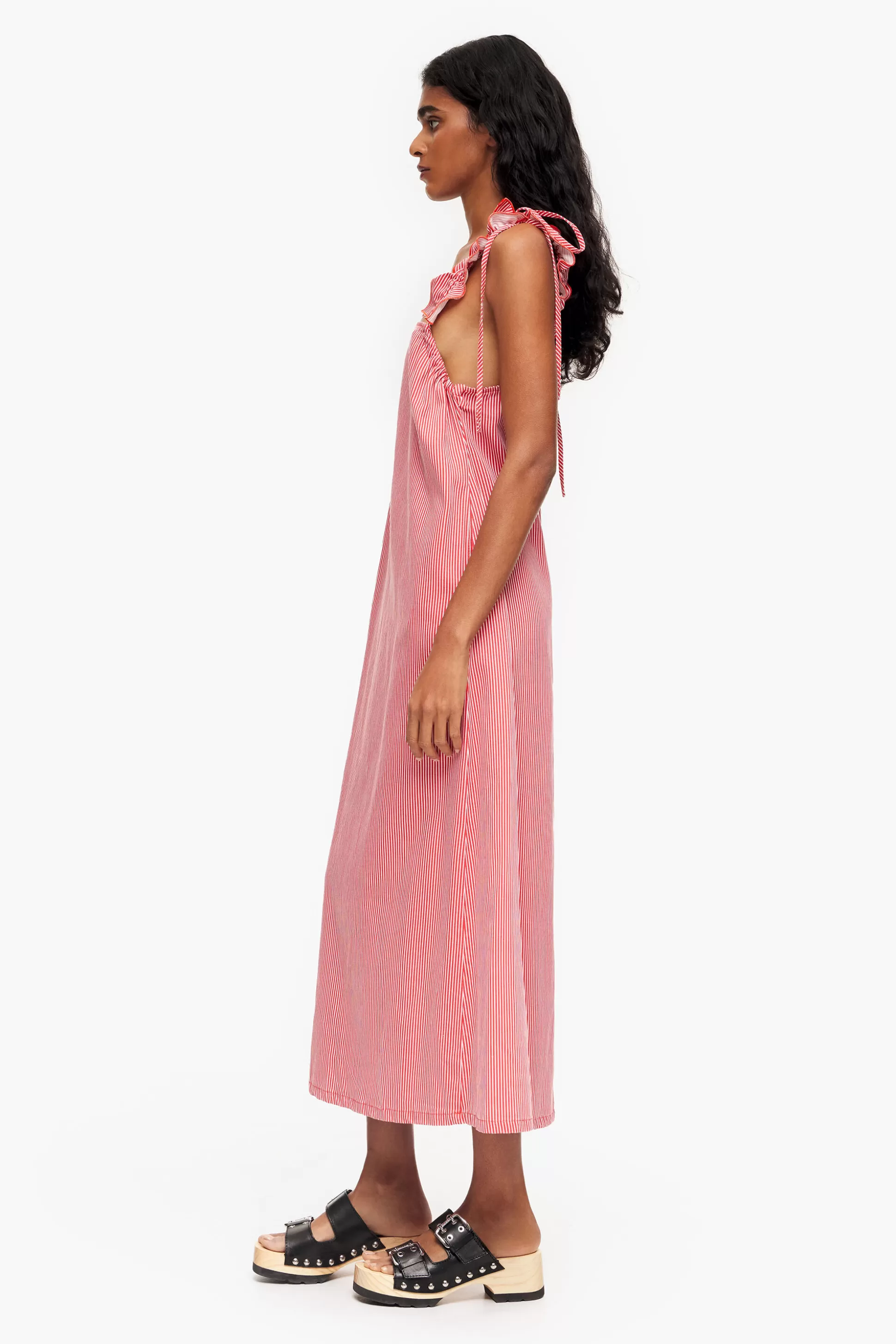 Sale BIMBA Y LOLA Vestido Denim Evase Vermelho Red