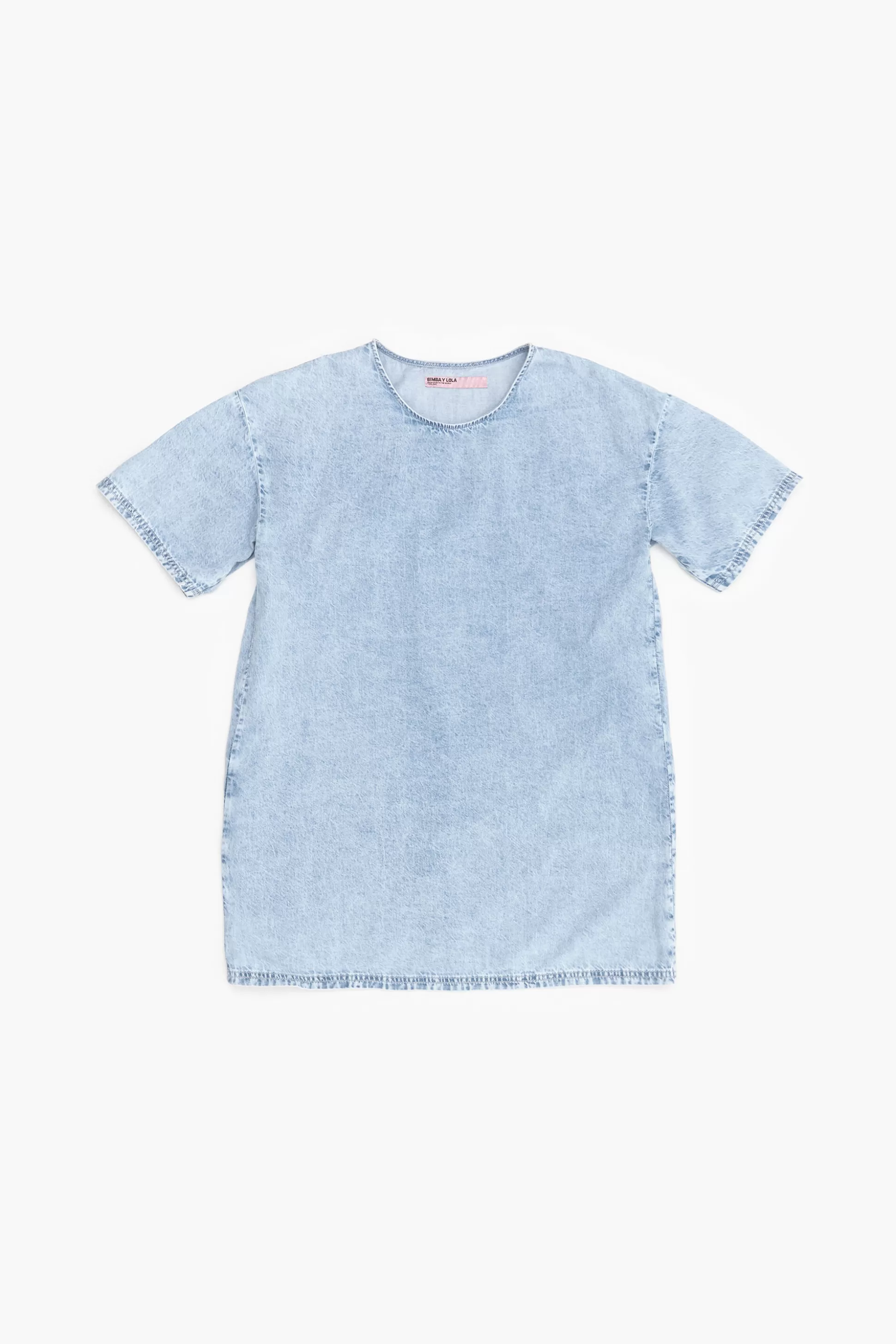 Shop BIMBA Y LOLA Vestido Denim Mini Azul Light Blue