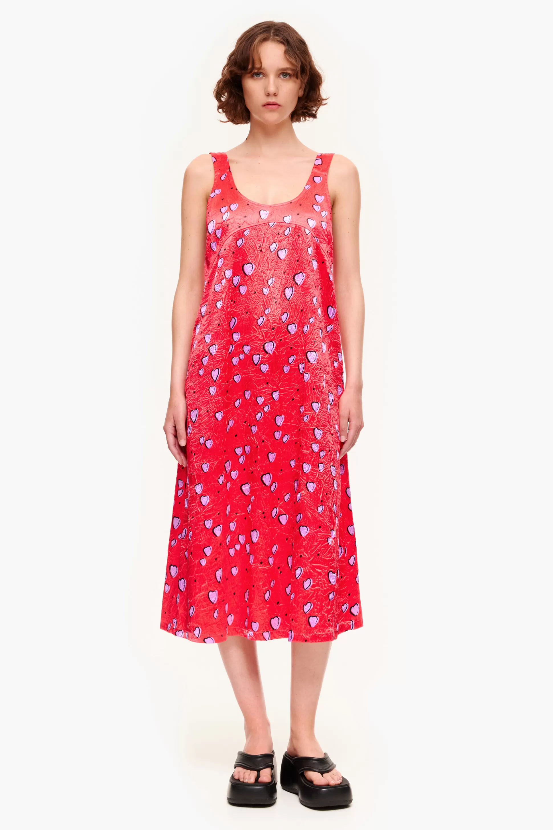 Online BIMBA Y LOLA Vestido Print Small Heart Vermelho Small Hearts Red Mini