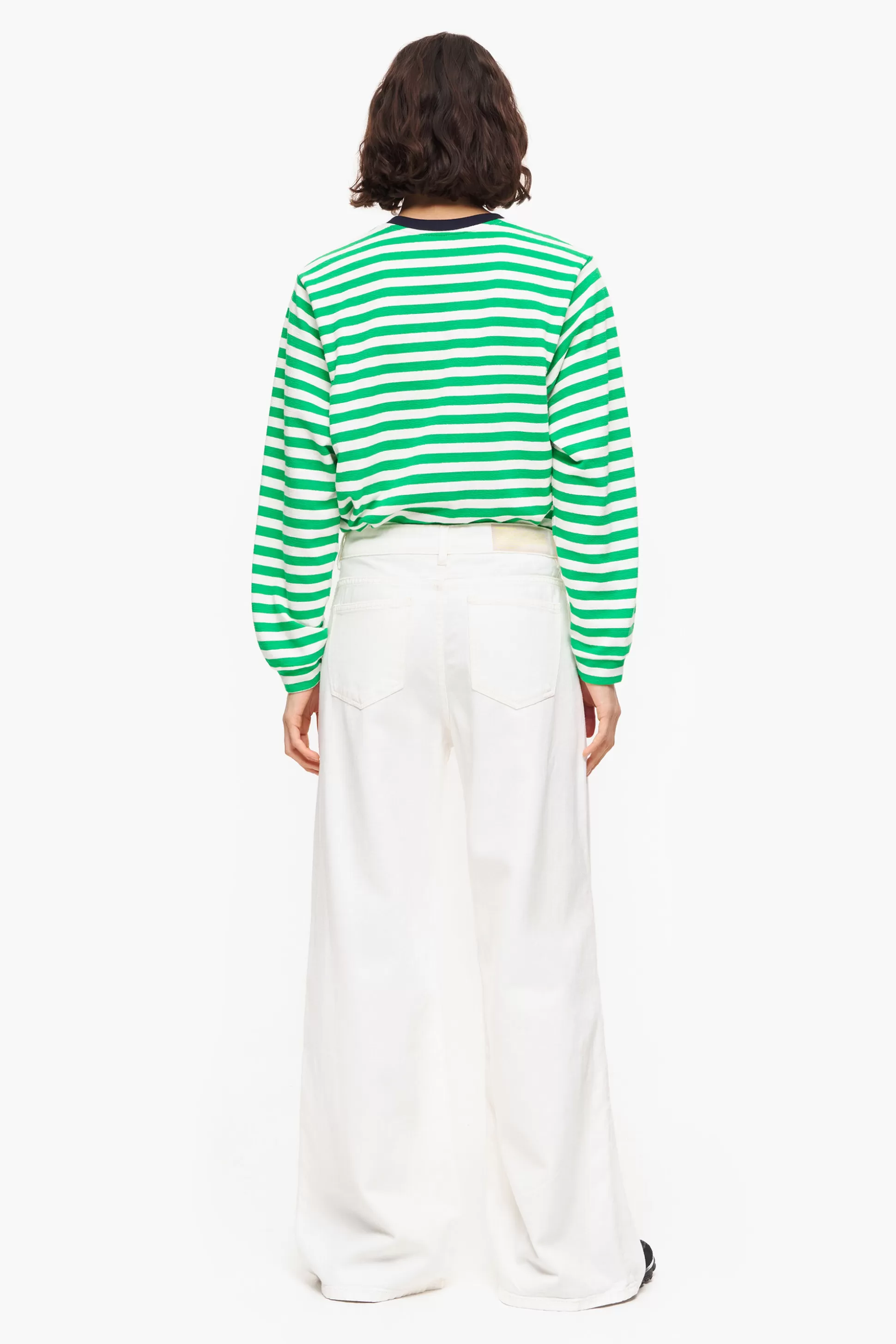 Outlet BIMBA Y LOLA Wide Leg - Jeans Largas Branco Off White